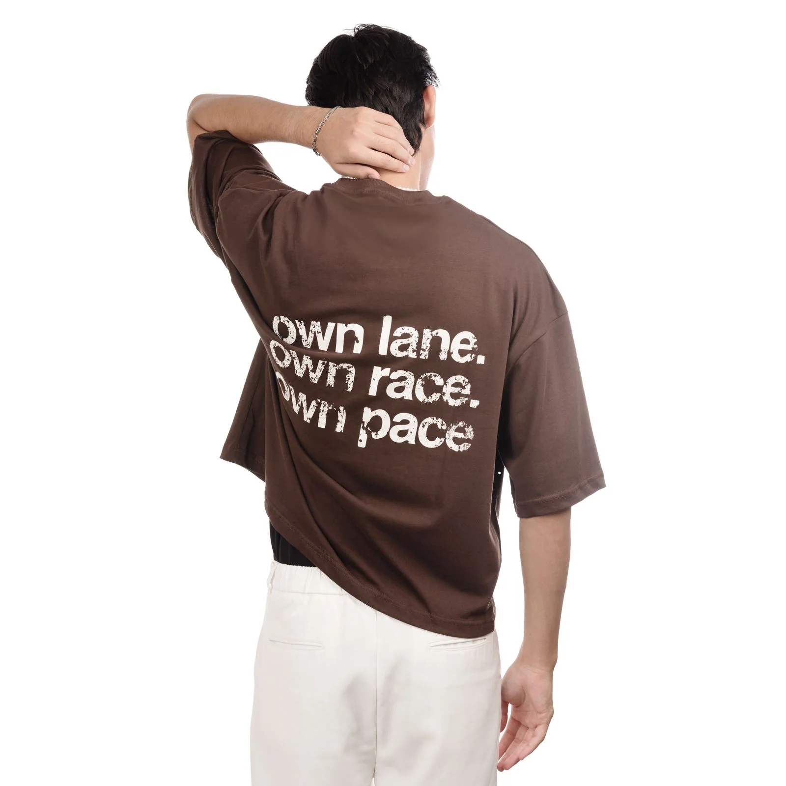 Own Lane Oversized Tee - Brown - Image 4